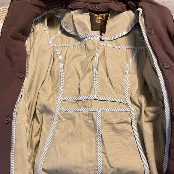 Dollhouse Outerwear Trench Style Jacket with Faux Hoodie Insert Size Medium - Picture 9 of 10